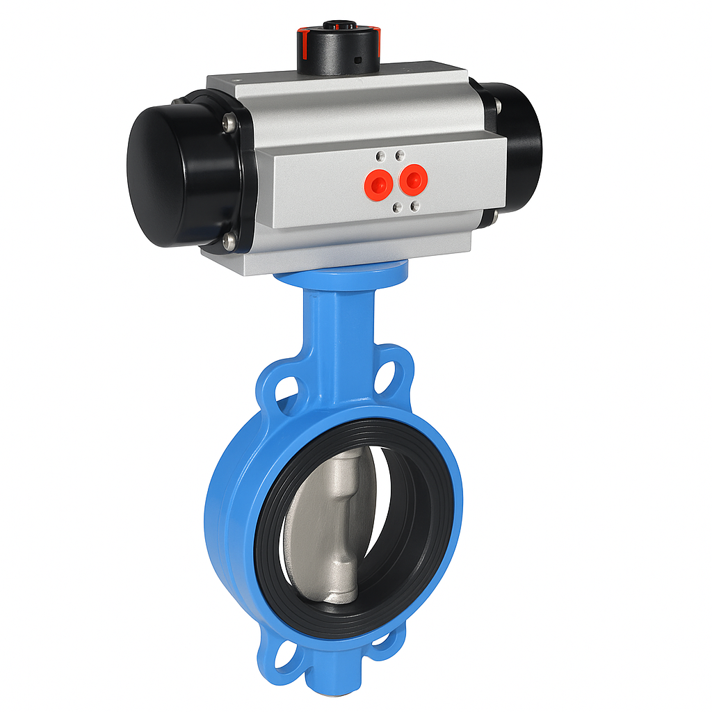 CI Wafer Type Butterfly Valve Pneumatic Actuator (Double Acting)